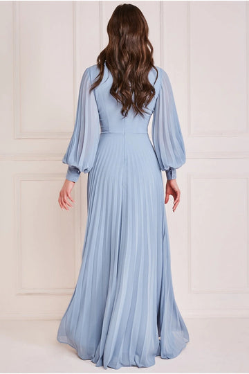 Pleated Skirt Chiffon Maxi Goddiva